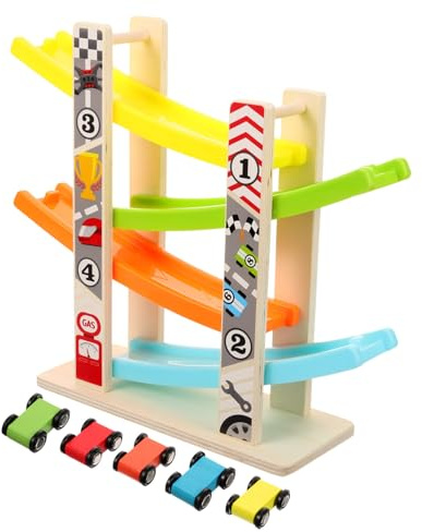 minkissy Planeador De Pista Rainbow Color Inertia Track Juguete Educativo para Coches Cars Juguete Interactivo para Deslizarse El Coche Educativo Temprano para Jugar Interiores