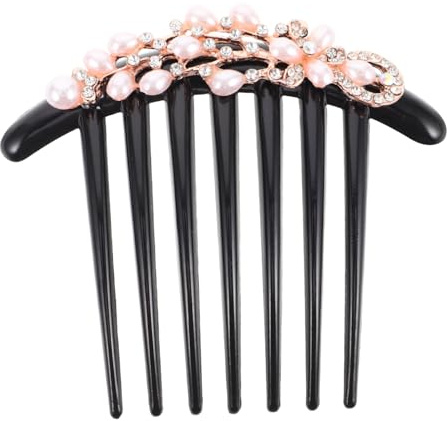 Healifty Peineta Vintage para Novia Accesorios Pelo Perlas Artificiales y Cristales de Imitación Horquilla Estilo Chino para Recogidos Peineta Lateral Gemas de Imitación para Mujeres y Niña