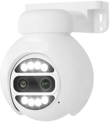 Säkerhetskameror, 8MP 4K PTZ IP Speed ​​Dome-kamera 8X Zoom POE Tvåvägsljud utomhussäkerhet H.265 Vattentät Pan Tilt SD-kortplats för utomhusbruk(8MP Add 128G Card)