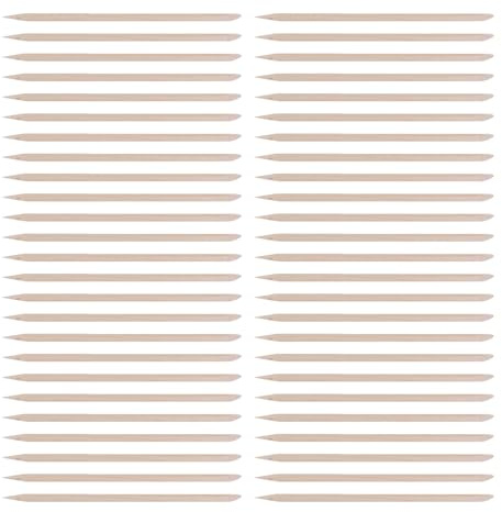 HAPINARY 600 Pièces 600 Bâtonnets de Manucure en Bambou Double Extrémité 114Mm X 3,8Mm, Outils pour Cuticules et Nettoyage des Ongles, Accessoires Légers pour Pédicure et Manucure à