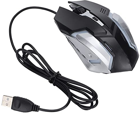 ZAICOLER Souris Filaire Lumineuse avec Port USB, Souris de Jeu avec Lumière Respiratoire 7 Couleurs et Fonction Plug and Play, Pratique pour Une Utilisation sur Ordinateur, D'ordinateur Filaire