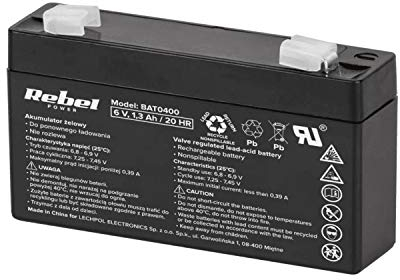 Batteria a Gel 6V 1.3Ah 97 x 24 x 51 mm