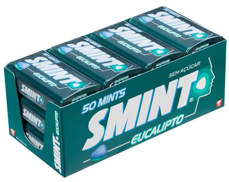 Smint Tin Eucalipto, Caramelo Comprimido Sin Azúcar - 12 unidades de 35 gr. (Total 420 gr.)