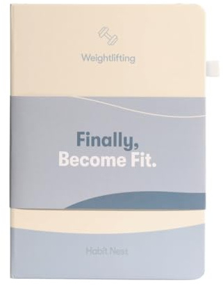 The Weightlifting Transformation Gym Buddy Journal by Habit Nest. 12-Week Trainer & Progress Tracker. Requires Full Gym Equipment. 65 Video Guided Workouts with Sets, Reps & Tracking Space.