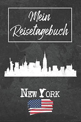 Mein Reisetagebuch New York: 6x9 Reise Journal I Notizbuch mit Checklisten zum Ausfüllen I Perfektes Geschenk für den Trip nach New York (Vereinigte Staaten) für jeden Reisenden