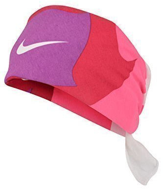 Nike, bandana unisex modello AC0339, di pregevole qualità, da usare come fascia per capelli, con logo Nike a forma di baffo