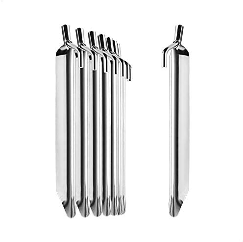 com-four® 8X Zelt-Heringe aus Stahl - robuste Erdnägel in V-Form für Camping und Outdoor - ideal für normalen Boden 170mm - V Profil