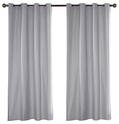 ele ELEOPTION Outdoor Vorhang Wasserdicht,Blickdicht Vorhang Winddicht UV Schutz Sonnenschutz Gardinen für Balkon Garten Hof (4 Stücke / 137 X 244cm, Grau)