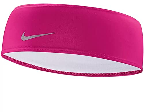 Nike DRI-FIT Swoosh Headband 2.0 Stirnband aus Polyester und Elasthan in der Farbe Active Pink-Silver, N.100.3447.620.OS