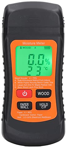 Misuratore di umidità del Legno, Rilevatore di umidità Portatile con Display LCD, Rilevatore di Perdite D'acqua a Pin 4 Scale di Calibrazione per Legno, umidità della Parete