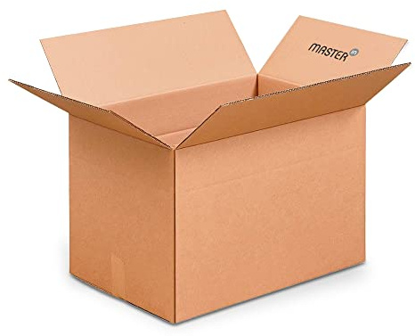 Master'in - Caisse carton double cannelure - Brune - 600 x 400 x 300 mm - Lot de 15 caisses