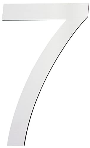 V2Aox Acier Inoxydable Numéro de Maison 20 cm Grand 7 Signe de numéro de Maison Numéros de Maison Signe Brossé 2D Arial