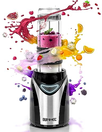 Duronic Mini Blenders BL530 Portable Blender Bottle, Electric Smoothie Maker Juicer, Kitchen Blenders, Personal Blender for Protein Shakes, baby food, Milkshake, Juice