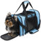 Valtrove Haustierträger für mittlere Hunde & Katzen, blau - Hundebox faltbar für Auto & Reisen - Hundetransportbox, Katzentransportbox Hundetasche, Hunde/KatzeTransporttasche