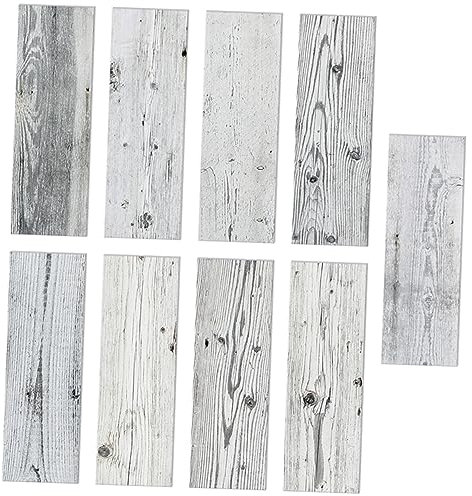 OUNONA 9st Selbstklebende Wandfliesen Backsplash Aufkleben Auf Bodenfliesen Kleben Dekoration Entfernbare Aufkleber Wohnkultur Wasserdicht 3d Holzmaserung Stein Eva