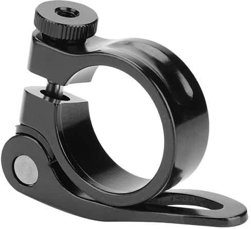 Sattelklemme, Aluminiumlegierung Schnellspanner Sattelstütze, Sicherer Halt Und Einfache Montage sattelklemme 31.8, Sattel Schnellspanner ideal Für Mountainbikes Und Rennräder - Schwarz