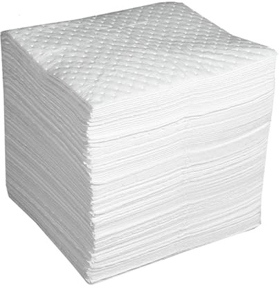 Spillabsorberande Kuddar - Oil-onl Absorberande Kuddar - Tungviktig Oljeabsorberande Matta - Kan Absorbera Alla Typer Av Olja, Absorberar Inte Vatten(Size:19.6in×15.7in（50cm×40cm）,Color:100Pcs 3mm)
