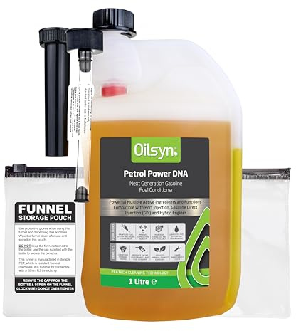 Oilsyn Petrol Power DNA 1L | Super Fuel Modification with Continuous Fuel System, Injector, Port/GDI Intake Valve & Turbo Cleaning. PEATech Polyetheramine Carbon Removal, Ester Lubricant & more