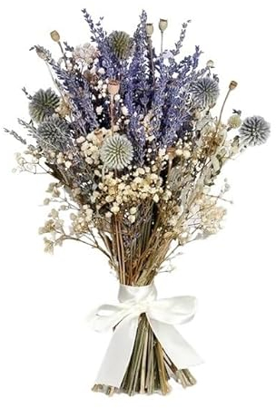 CaFfen Pampasgras Deko Getrocknete Lavendelblüten, Hochzeitssträuße, natürliche getrocknete Hasenschwänze, Pampasgras-Dekor, Brautjungfernsträuße, Blumenarrangements Trockenblumen(D)