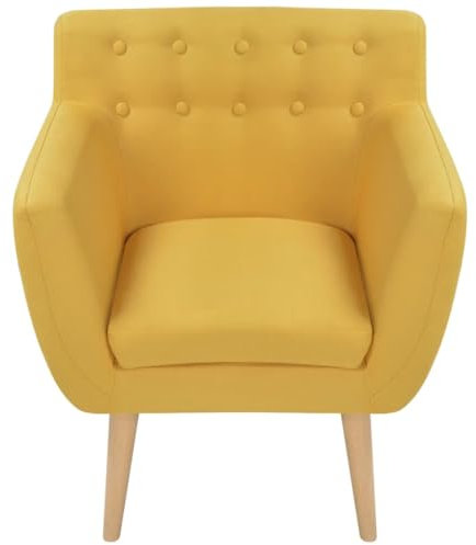 HETFTJN Hocker Schminktisch Loungesessel Outdoor Modern Family Clubsessel - Sessel Gelb Stoff für Schlafzimmer Büro Wohnzimmer Balkon