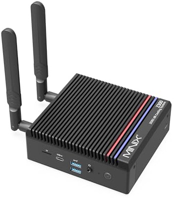 MINIX Fanless Windows 11 Pro Mini PC, Intel 12th Gen N300, NEO Z300-0dB 16GB DDR4, 512GB M.2 PCIe Gen3 x 4 SSD Micro Desktop Computer, 4K Dual Display/2.5G LAN, for Business Home office Multi-Tasking