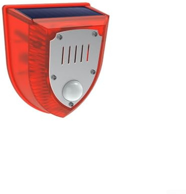 HpLive Rilevatore di movimento esterno, cane da guardia elettronico, sensore di movimento, allarme LED lampeggiante, 129 dB, per casa, fattoria (temporizzazione)