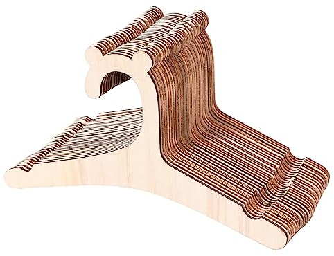 DHYAWUER 30 ganci in legno per vestiti del bambino in legno naturale per vestiti del bambino appendiabiti rack stanza vivaio decorazione per bambini