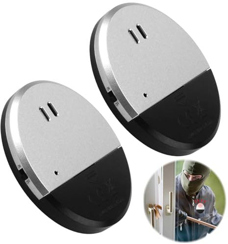2pcs Window Vibration Alarm Sensor 130dB Siren Ultra Slim Window Alarms Glass Break Security Alert Alarm Sensors Window Vibration Alarms Stick on for Home Office Caravans Dorm Shed Doors Windows RV
