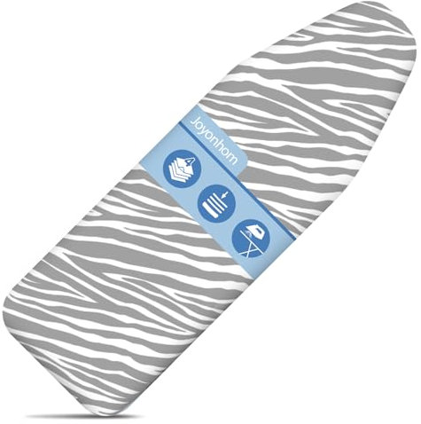 Joyonhom Ironing Board Cover and Pad, Easy Installation Heavy Duty Extra Thick Padding 4 Layers Cotton - Zebra 120x40-45