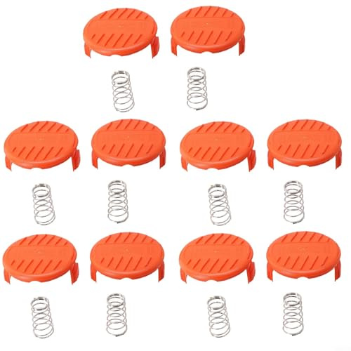 HpLive Lot de 2/10 capuchons de bobine de rechange pour coupe-bordures Black Decker ST4525 ST5528 GH400 GL580 GLC1825 (10 pièces)