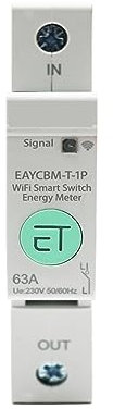 Disjoncteur, 1P TUYA APP consommation d'énergie intelligente KWh compteur disjoncteur temps relais interrupteur fuite Protection de tension(20A)