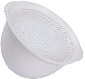 HOLIDYOYO Cuenco De Drenaje Colador Doble para Alimentos Utensilios De Cocina De Colador De Cocina Hogar para Mostrador