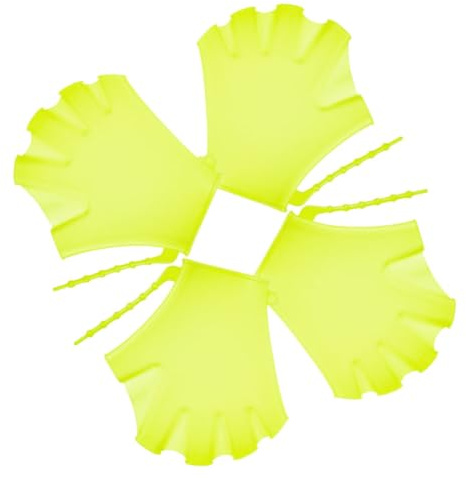 KICHOUSE 4pcs Swim Gloves Diving Auxiliary Mitten for Boy Girl Water Resistance Gloves for Swimming Practice and Training