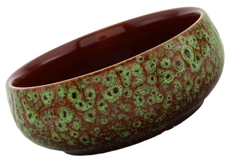 HEMOTON Vaso Idroponico in Ceramica Ciotola Rotonda Per Piante Acquatiche Fioriera Per Ninfee Drenaggio Adatta Per Coltivare Piante Succulente e Erba Moneta