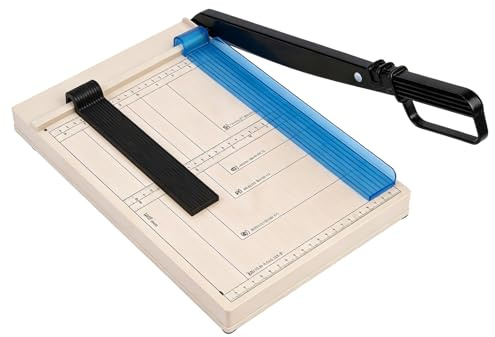 Cortador de palanca A4, máquina de corte de papel con dispositivo de protección, cortador de papel, cortador de papel, ajuste de papel, manual de 12 hojas, capacidad de corte para fotos, papel, cuero