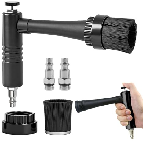 Ausblaspistole Druckluft Blowgun Set 5 Piezas | 2 Boquillas, Cuerpo Metalico, Mango, Mecanismo Gatillo, Eliminacion Polvo, Accesorios Taller, Detallado Automotriz