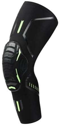ZHOUXYFDC Protective Knee Pads 1PC Breathable Absorb Sweat Basketball Knee Pad Honeycomb Shockproof Long Leg Sleeves Knee Brace Football Sports Knee Guard(B 1PC,L)
