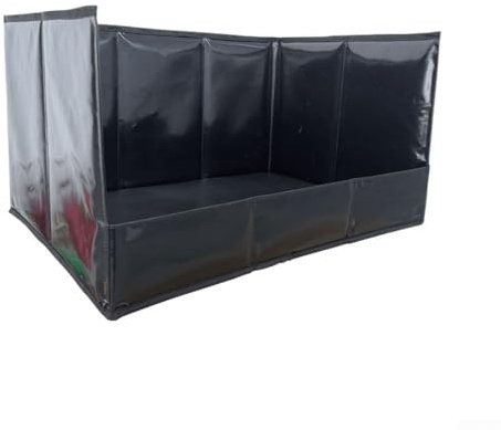 Litière pliable pour chien avec parois hautes, toilettes d'intérieur pour chien avec tapis d'urine en gazon artificiel pour grands chiens, bac portable pour voyage et balcon, contrôle des odeurs (noir