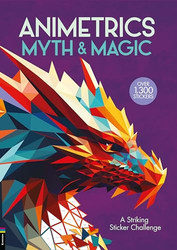 Animetrics Myth and Magic: A Kaleidoscopic Sticker Mosaic Challenge (Sticker by Number Geometric Puzzles)