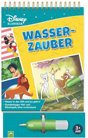 Disney Klassiker Wasserzauber - einfach mit Wasser malen: Malbuch mit Wassertankstift für Kinder ab 3 Jahren