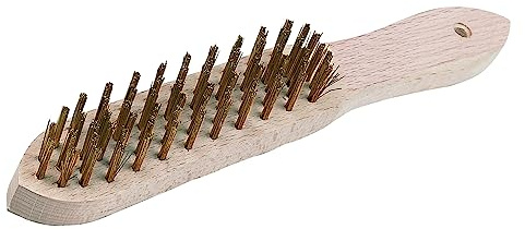 Silverline PB05 Brosse métallique laitonnée 4 rangs