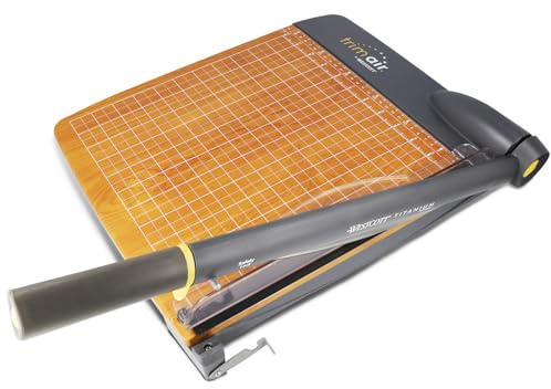 Westcott 12'' TrimAir Wood Guillotine Paper Cutter & Paper Trimmer, 30 Sheet (15106)