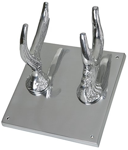 Artra Design GmbH Wandgarderobe Kleiderhaken Geweih Haken Hirsch Wandhaken Aluminium, 2 Geweihhaken Wanddeko Dekoration Wandfigur Wandgeweih Geweih Hirsch Weihnachten Garderobenhaken
