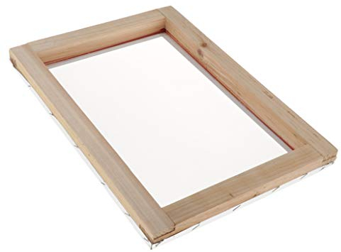 Milageto Siebdruckrahmen Mesh Screen Mit Natürlichem Holzrahmen Für Print Kleidungsstücke - 30x40cm 32T