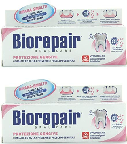 Biorepair: Protezione Gengive (Gummischutz) Zahnpaste mit MicroRepair, neue Formel - 2,5 Fluid Ounce (75 ml) Tubes (2 Stück)