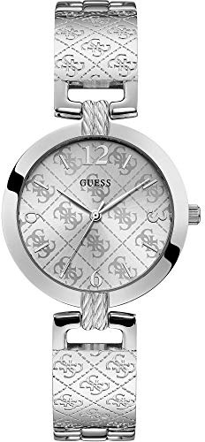 GUESS g Luxe Damen Uhr analog Quarzwerk mit Edelstahl Armband W1228L1