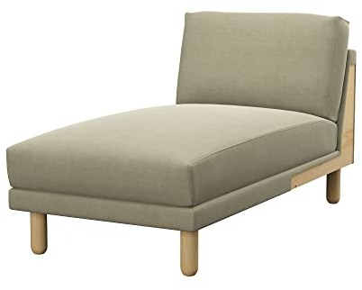 Soferia Überzug Kompatibel Mit NORSBORG Anbau Recamiere Sofasitzbezug Sitzkissenbezug Chaiselongue-Bezug Husse Kratzfest Hydrophobie Allergenfrei Elegance Beige