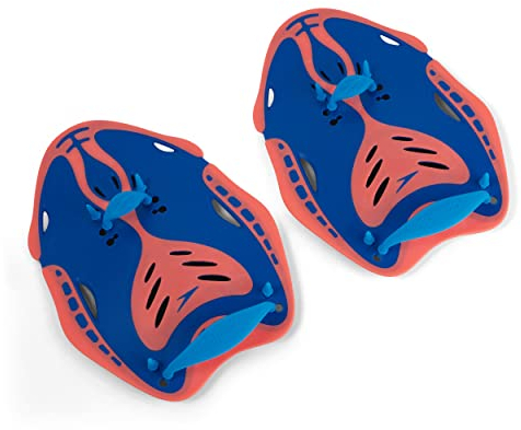 Speedo Unisex Adulto Biofuse Power Pagaie a mano, Blu flame/Fluro Tangerine/Pool Blu, M