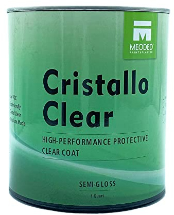 Meoded Paint & Plaster Cristallo Clear, Semi-Gloss Clear Coat, Water-Based Acrylic Protective Coating for Paints and Plasters, 1 Quart