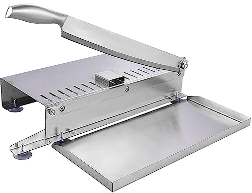Allesschneider Manuell Fleischschneidemaschine,Lebensmittelschneider Edelstahl,Scharfe Klinge, Manueller Gefrorener Fleischschneider,Slicer für Hauskochen